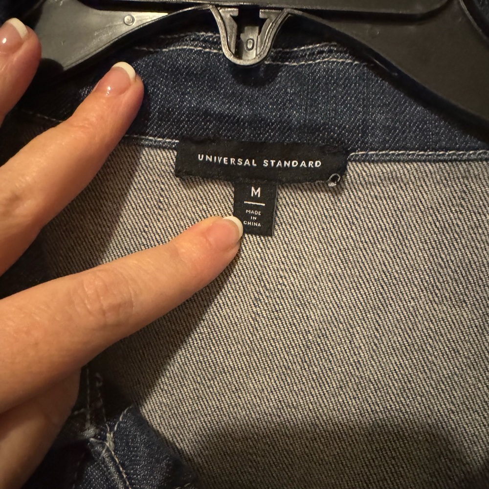 Universal Standard Dark Blue Jean Jacket - Picture 3 of 4